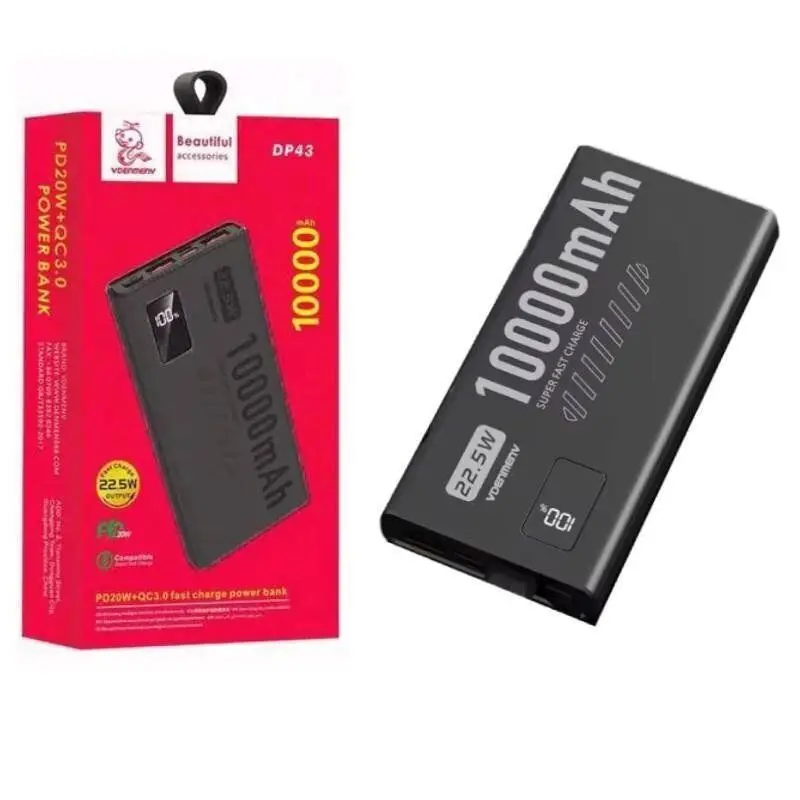 VDENMENV DP43 10000mAh PD 20W QC3.0 Power Bank