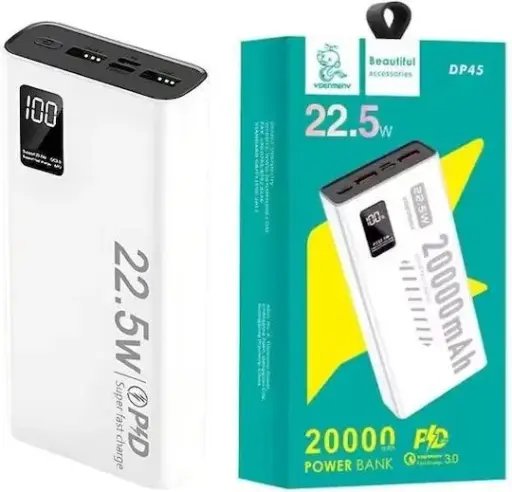 VDENMENV DP45 20000mAh PD 22.5W QC3.0 Power Bank